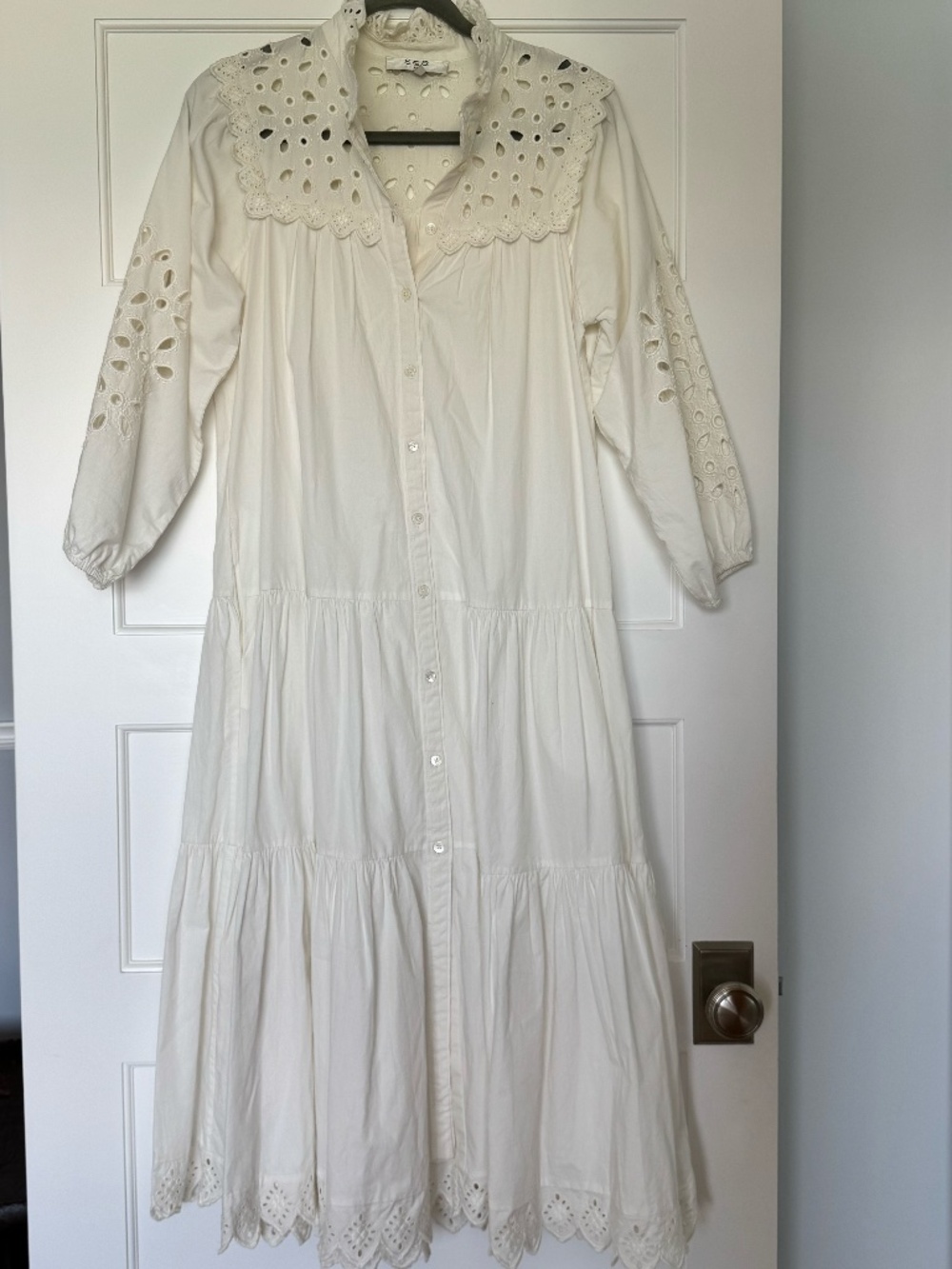 Sea New York White Eyelet Embroidered Dress – Size Small